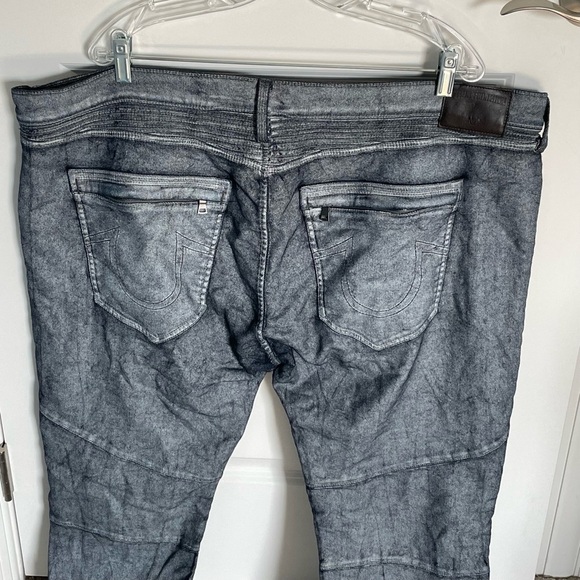 True Religion Gray Rocco Relaxed Moto Skinny Jeans - 35660 - Picture 6 of 14